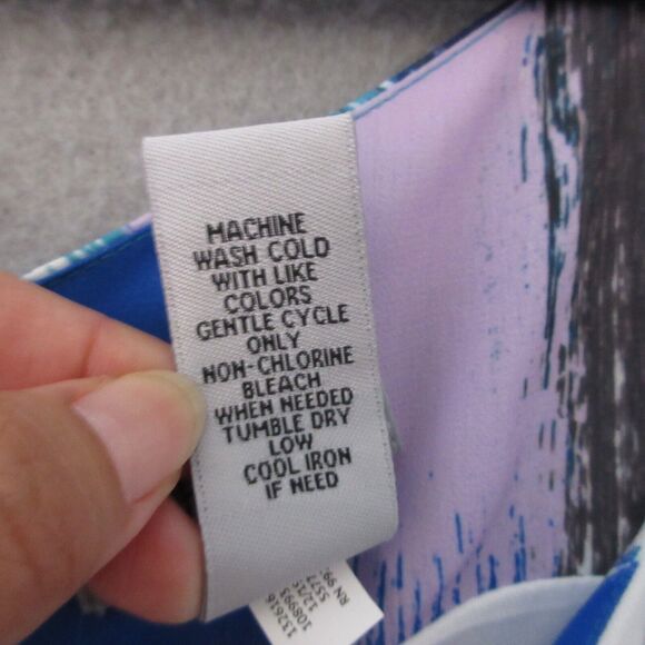 Catherines Dress Plus 2X Midi Artsy Flowy Sleeveless NWT $79 Asymmetrical - Picture 7 of 13